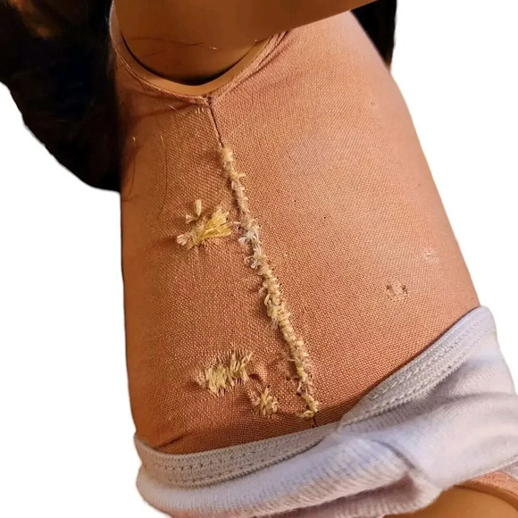 American Girl Doll Brown Hair W/ Colorful Dress 18" Dress w/ Shoes Flawed - Picture 9 of 12